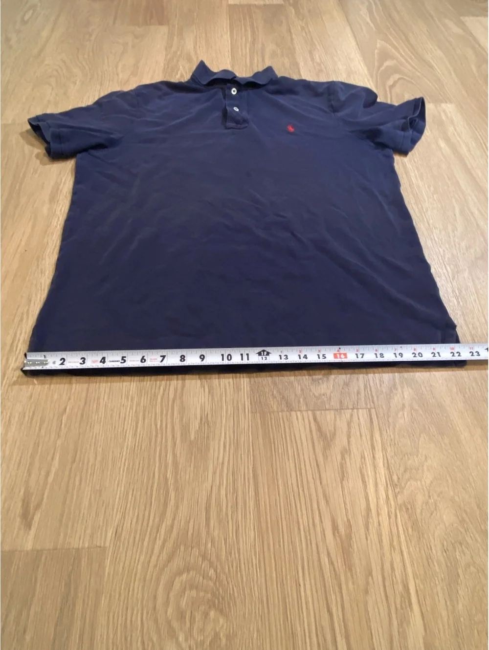 Polo Ralph Lauren Navy Blue Polo Shirt with Red Logo Size Large